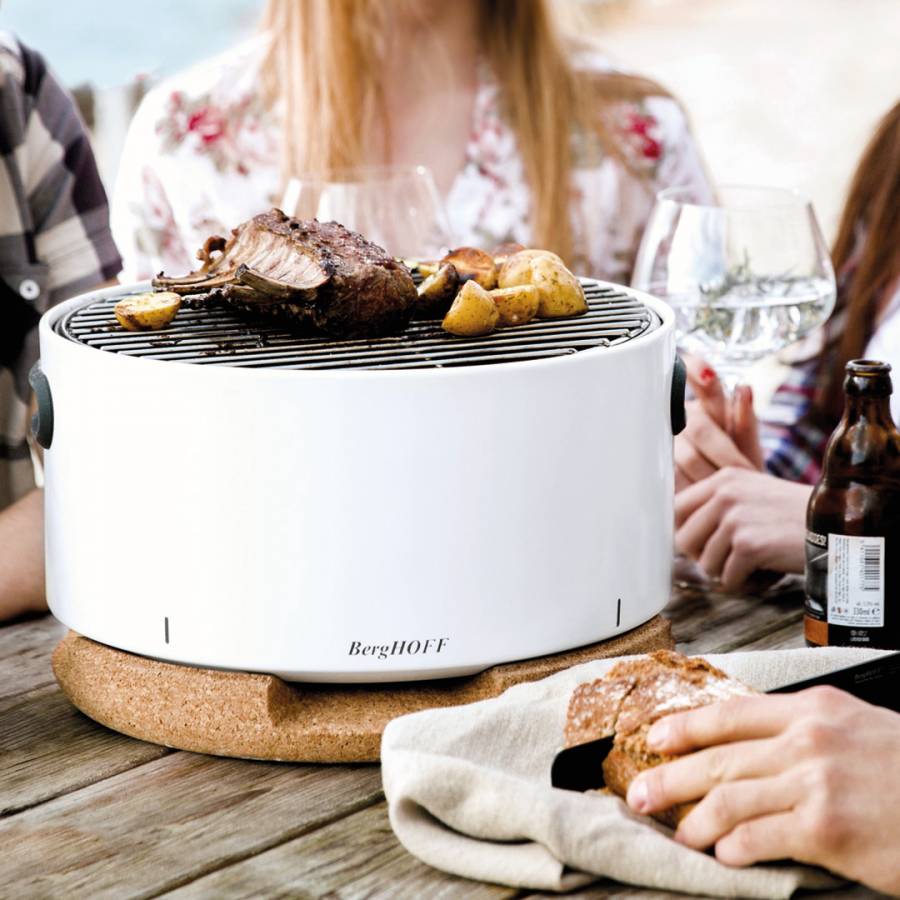 White Portable Table Top BBQ