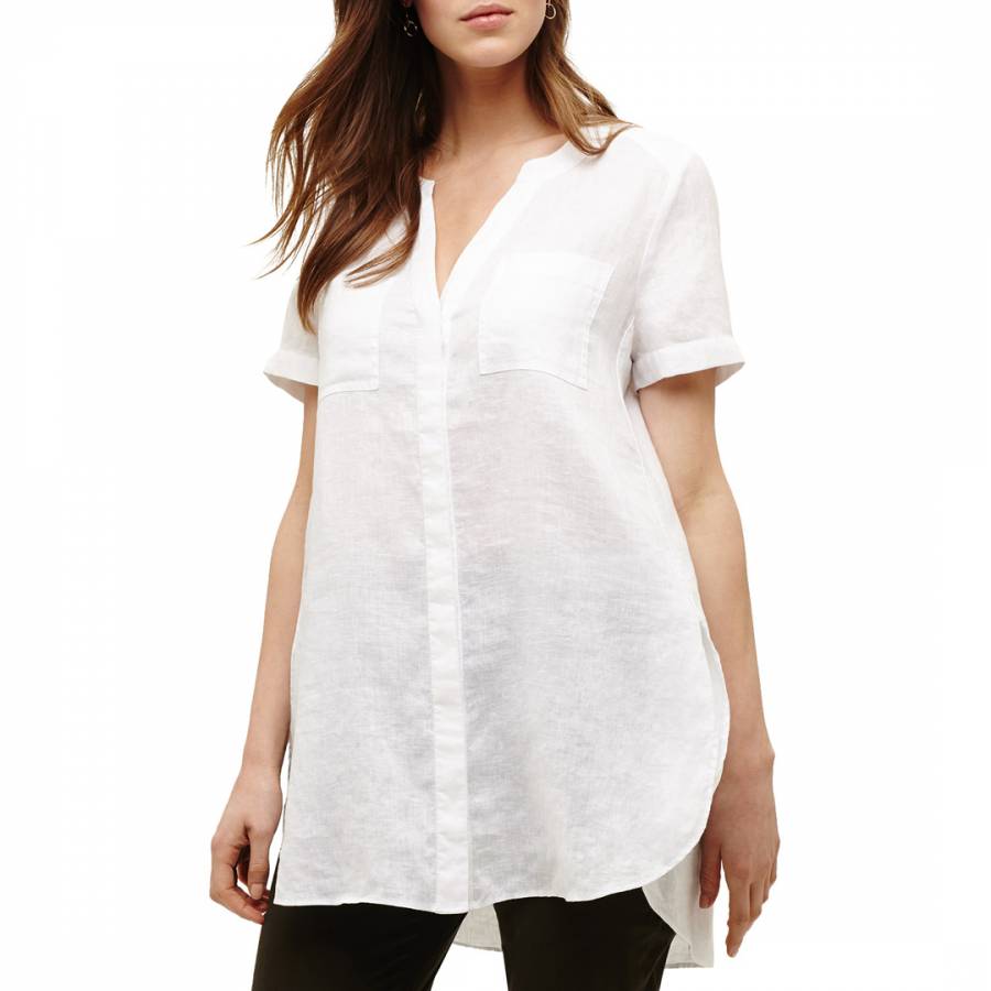 White Linen Willow Shirt - BrandAlley