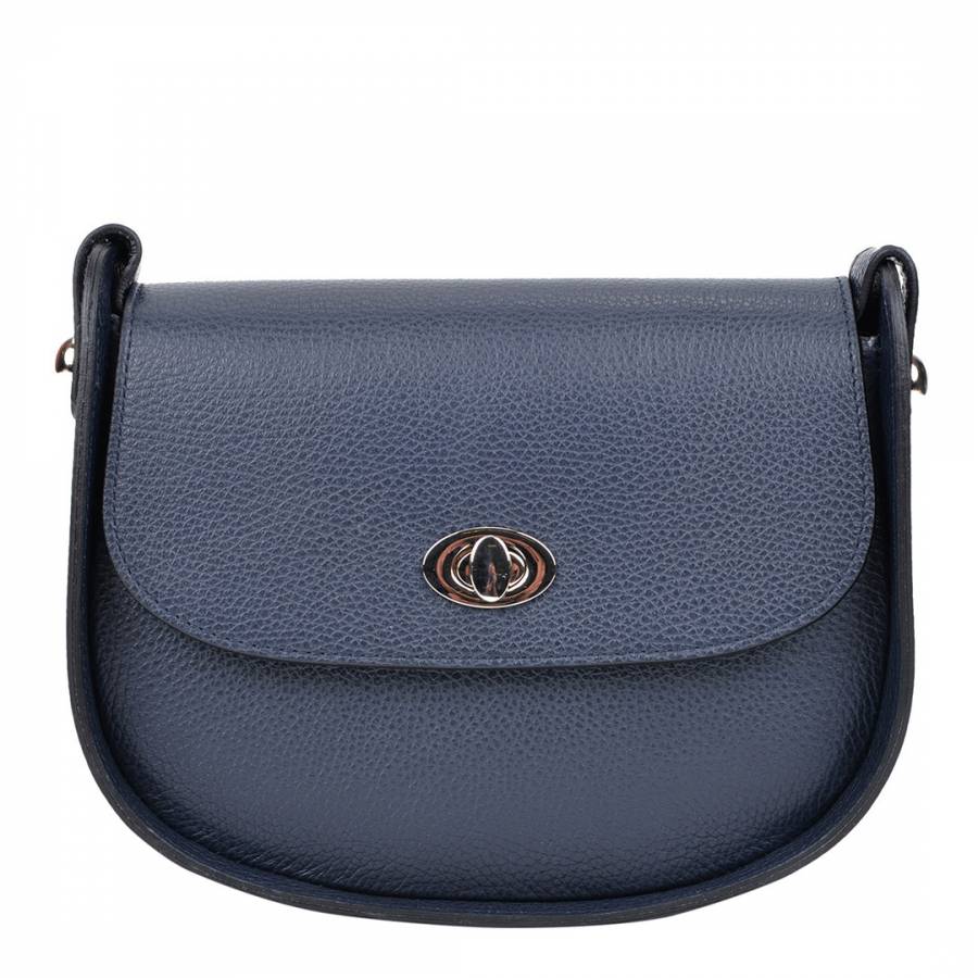 Navy Leather Crossbody Bag BrandAlley