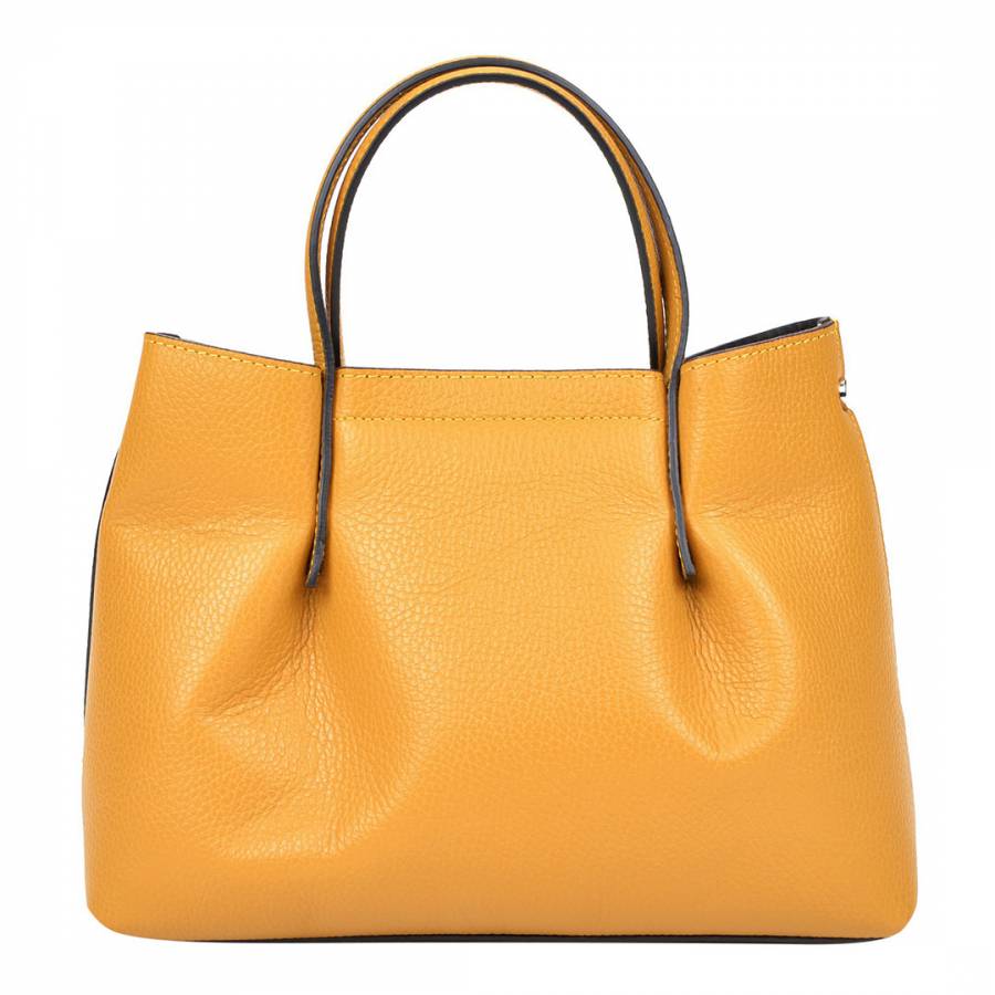 Yellow Leather Handbag - BrandAlley