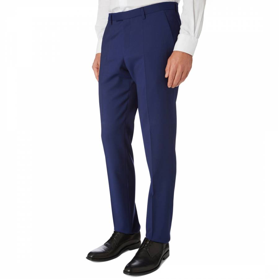 Blue Lenon Classic Fit Trousers - BrandAlley