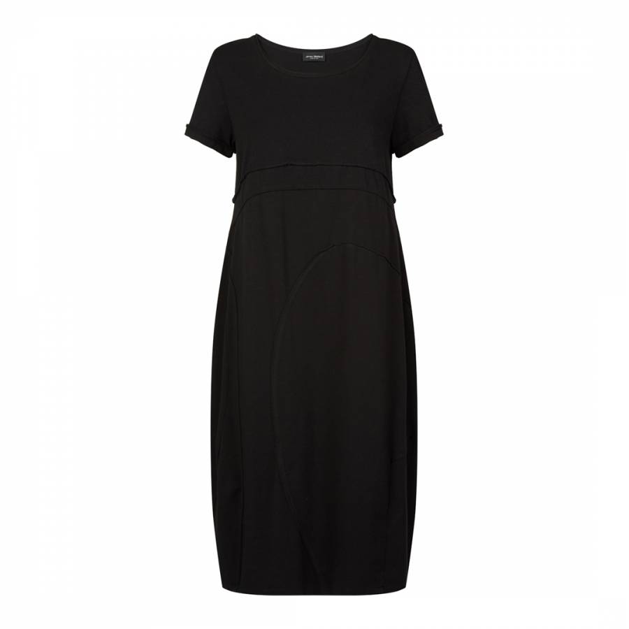 Black Cotton Midi Dress - BrandAlley