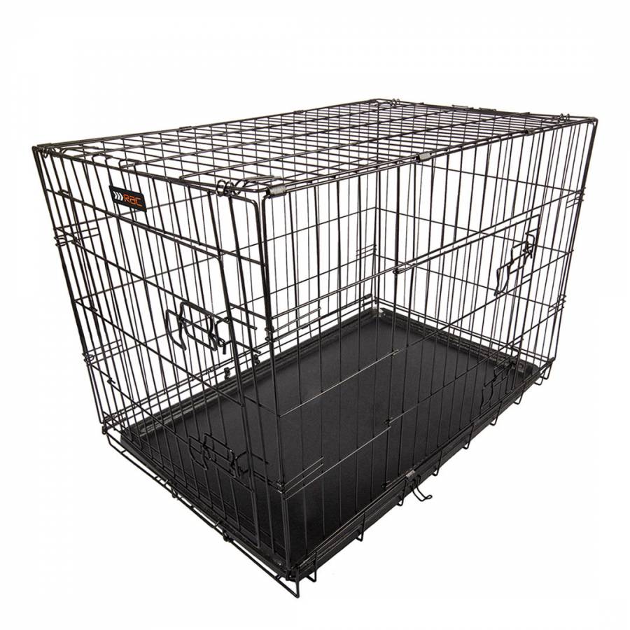 Metal Fold Flat Crate With Plastic Tray 91x68cm - BrandAlley