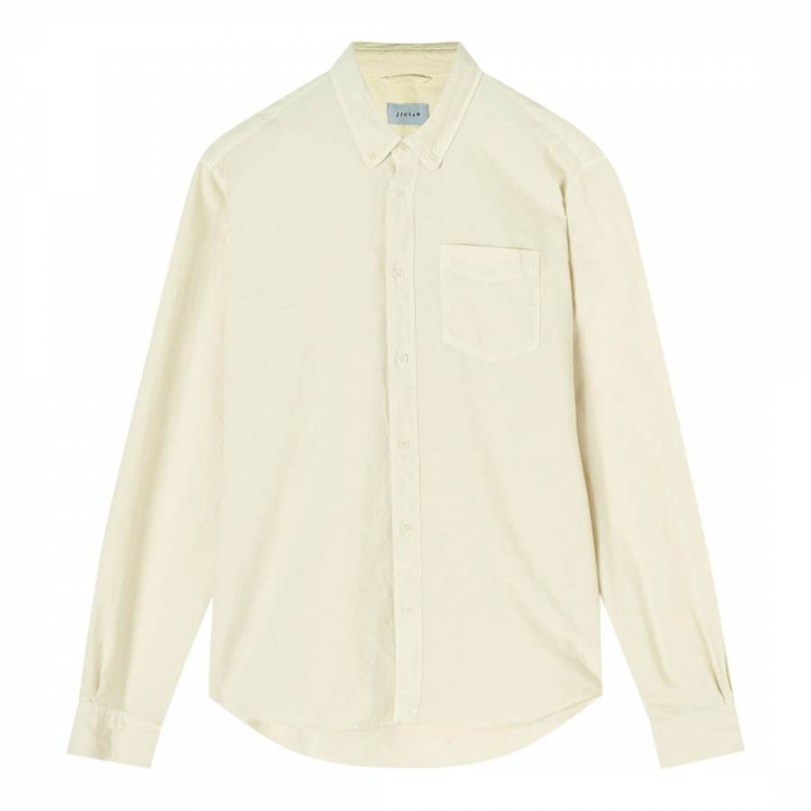 Cream Cotton Button Down Shirt - BrandAlley
