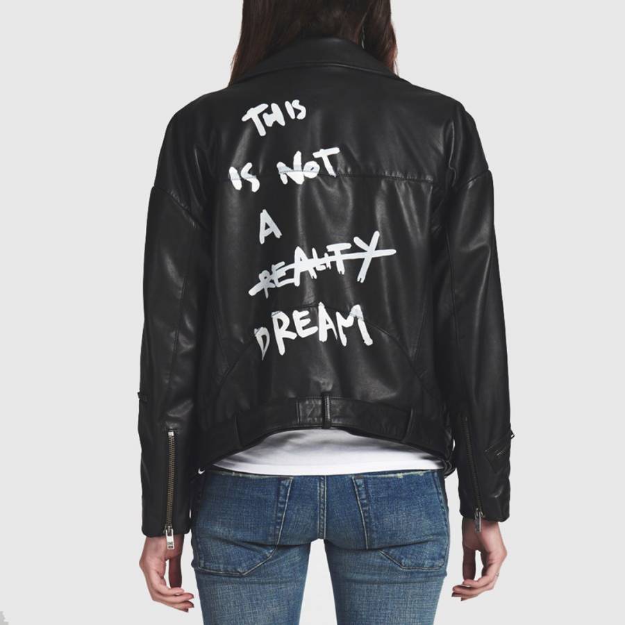 THIS IS NOT A DREAM LEATHER JACKET - BrandAlley