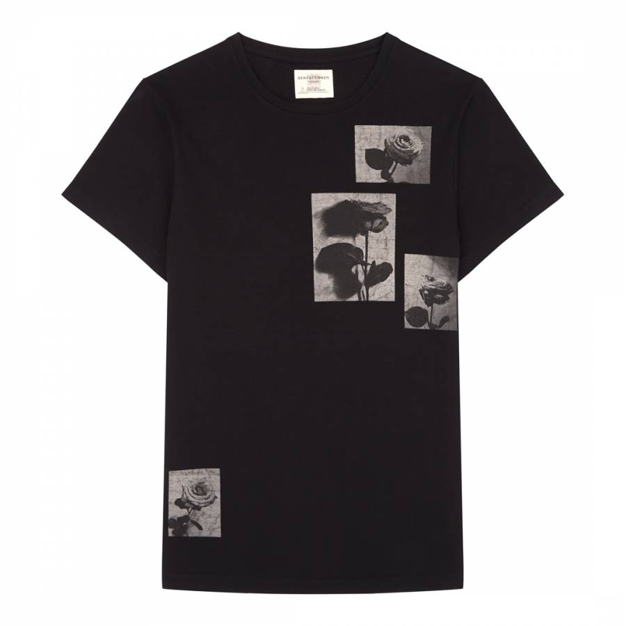 Black Rose Collage T-Shirt - BrandAlley