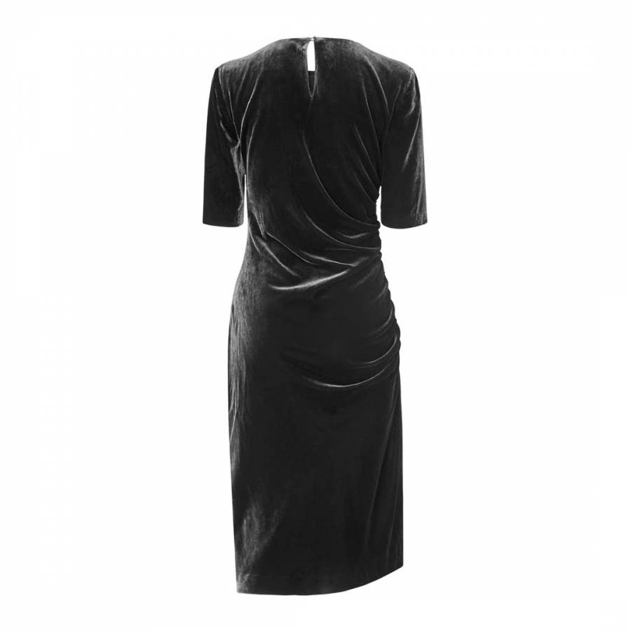 Black Velvet Body Con Kara Dress - BrandAlley