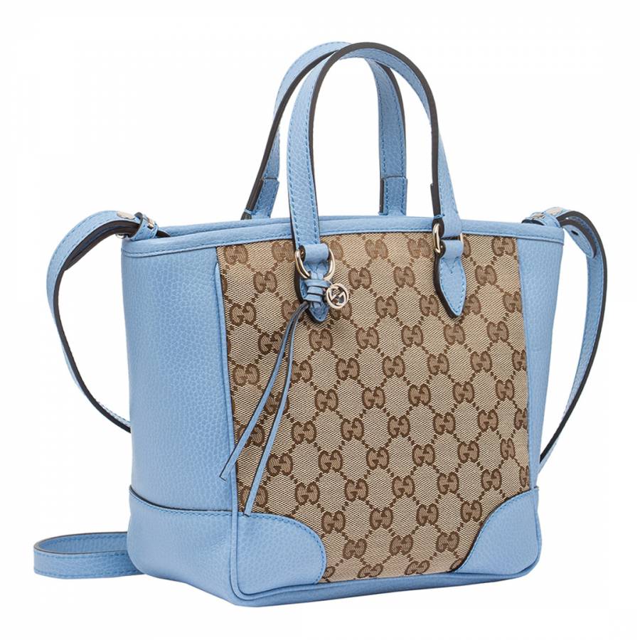 Blue/Beige Gucci Monogram Tote Bag - BrandAlley