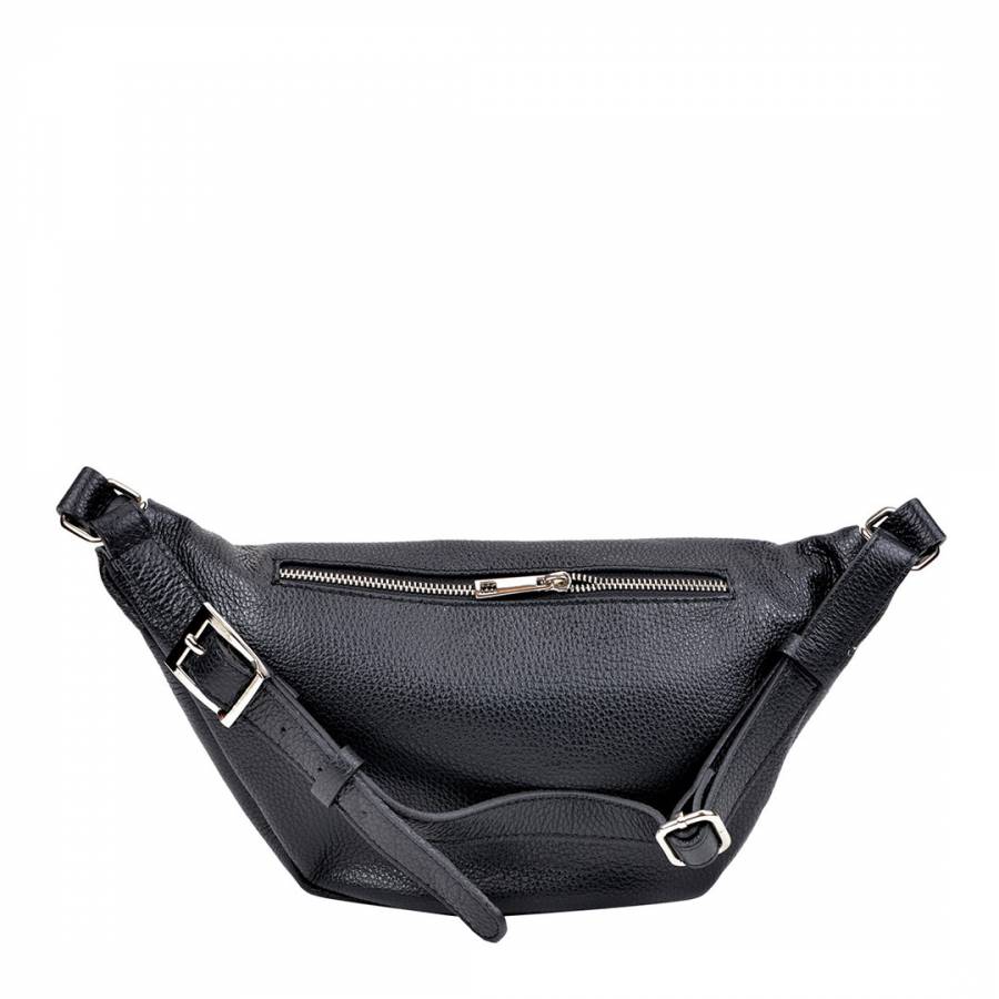 Black Leather Belt Bag - BrandAlley