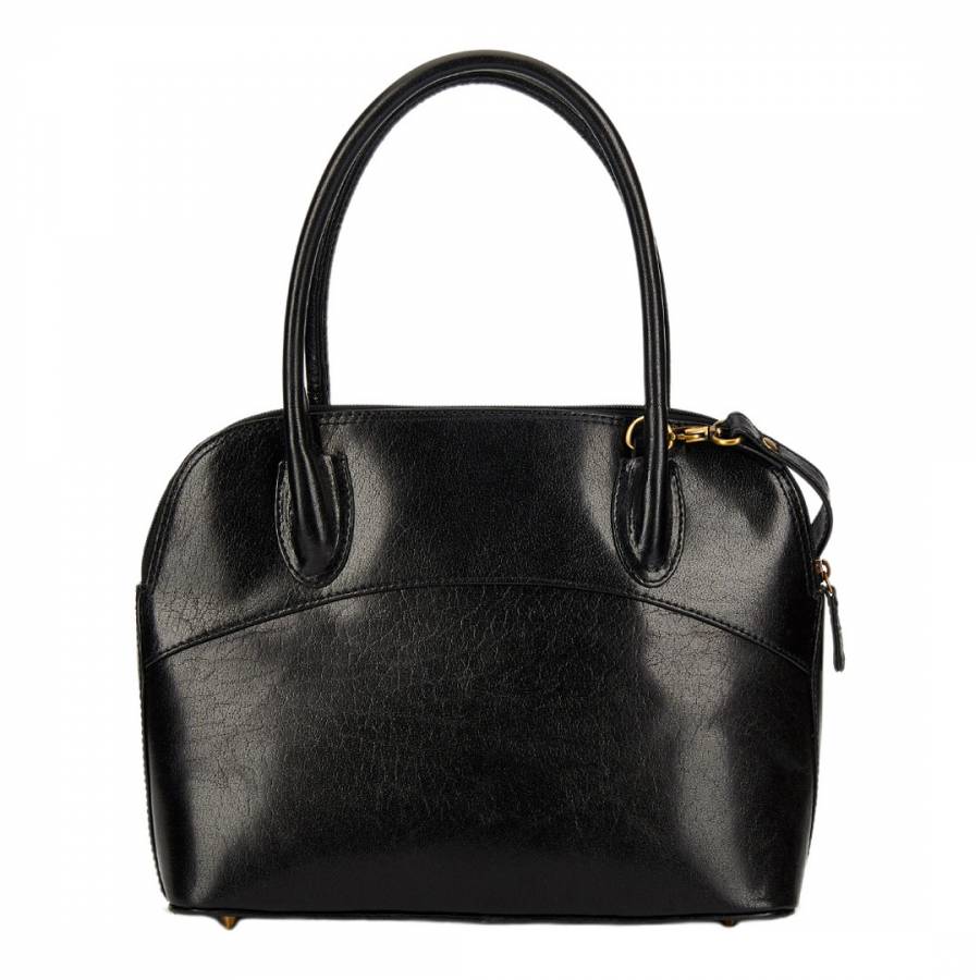 Black Leather Grab Bag - BrandAlley