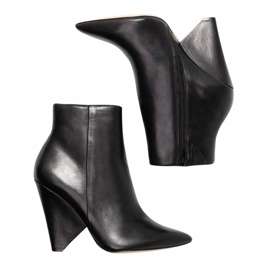 Black Leather Frerilla Ankle Boot 