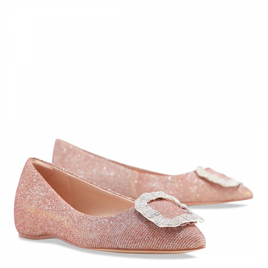 Light Pink Textile Umireni Flat Shoe 