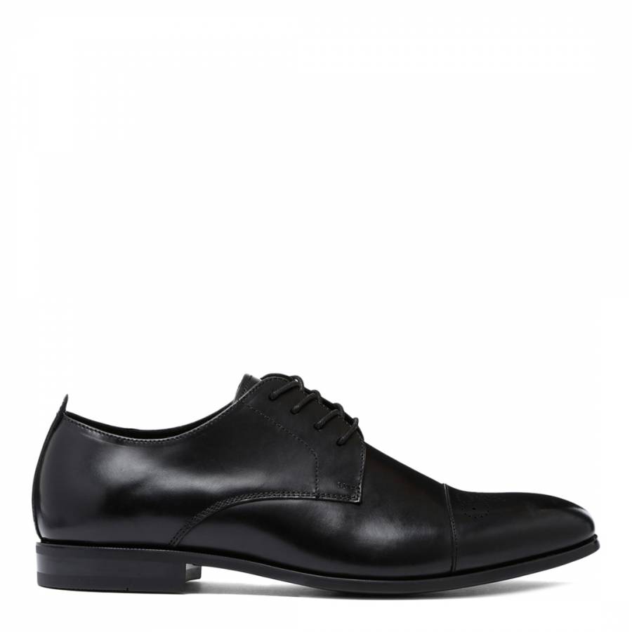 Stoop by Samuel Black Leather Uneriwien Formal Shoe - BrandAlley