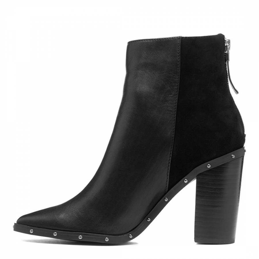 Black Leather Ibalenna Ankle Boot - BrandAlley