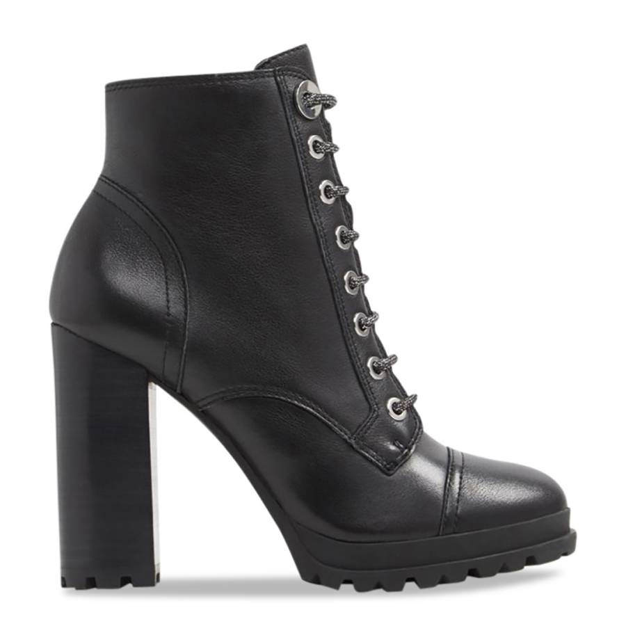 Black Multi Leather Marille Ankle Boot 