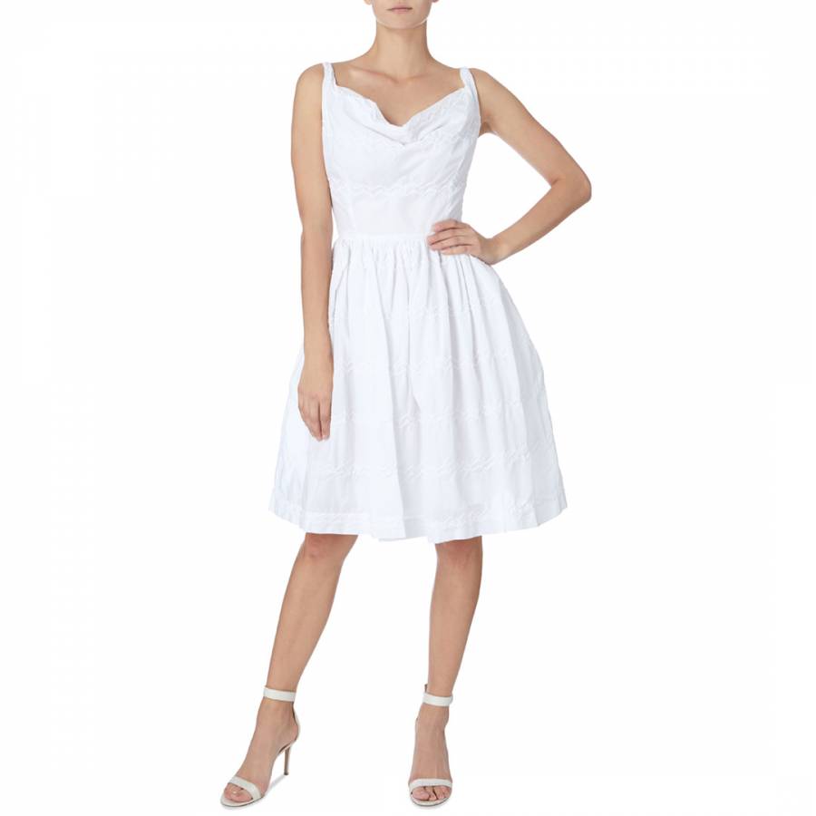 White Twisted Monroe Dress - BrandAlley