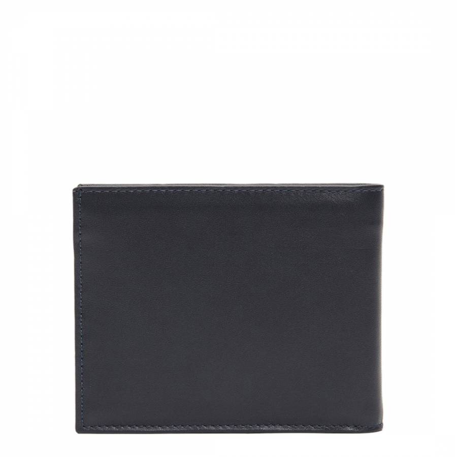 Men's Navy Leather Wallet - BrandAlley