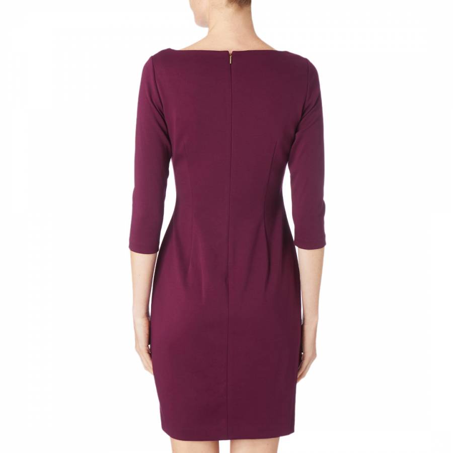 Purple Long Sleeve With Ruffle Dress - BrandAlley