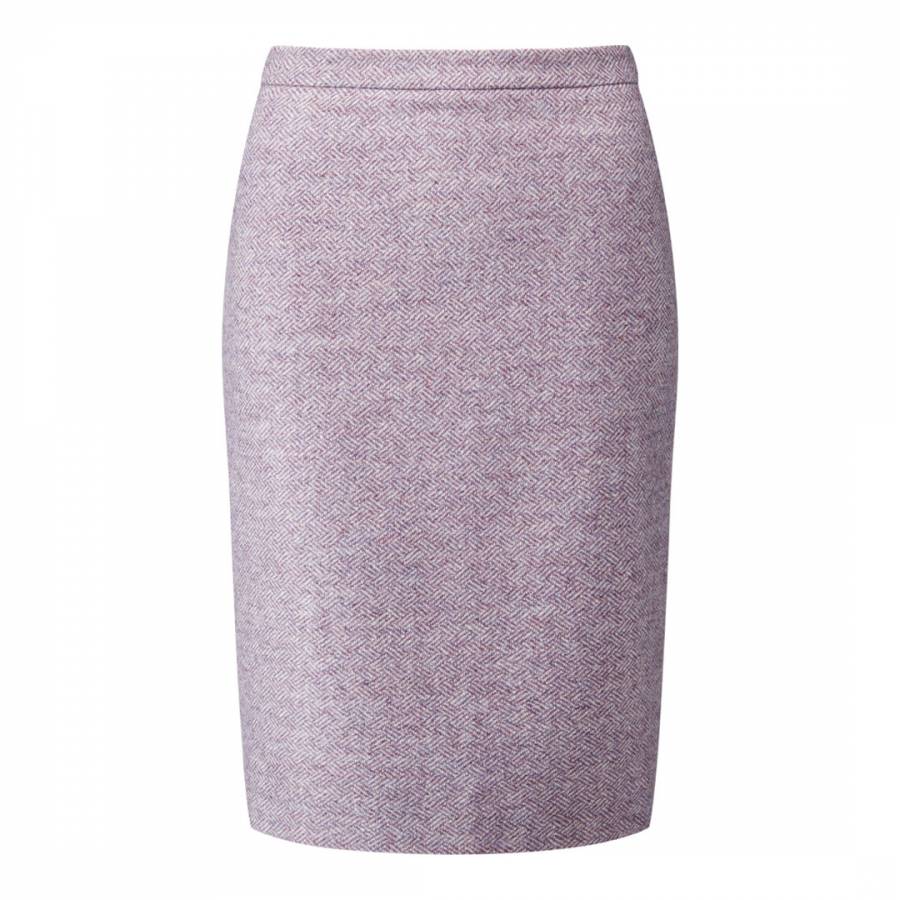 Lilac Wool Pencil Skirt - BrandAlley