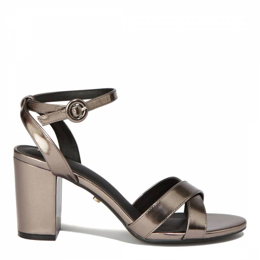 metallic pewter heels