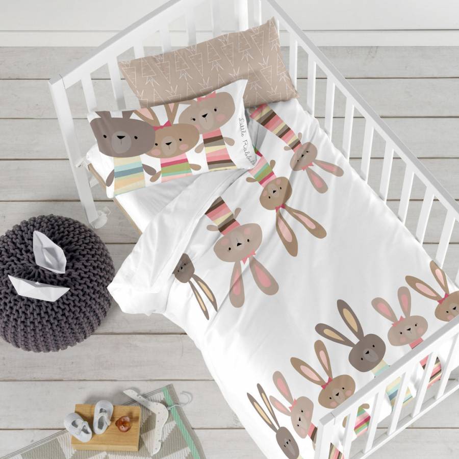 Rabbit Family Cot Bed Duvet Cover Set - BrandAlley