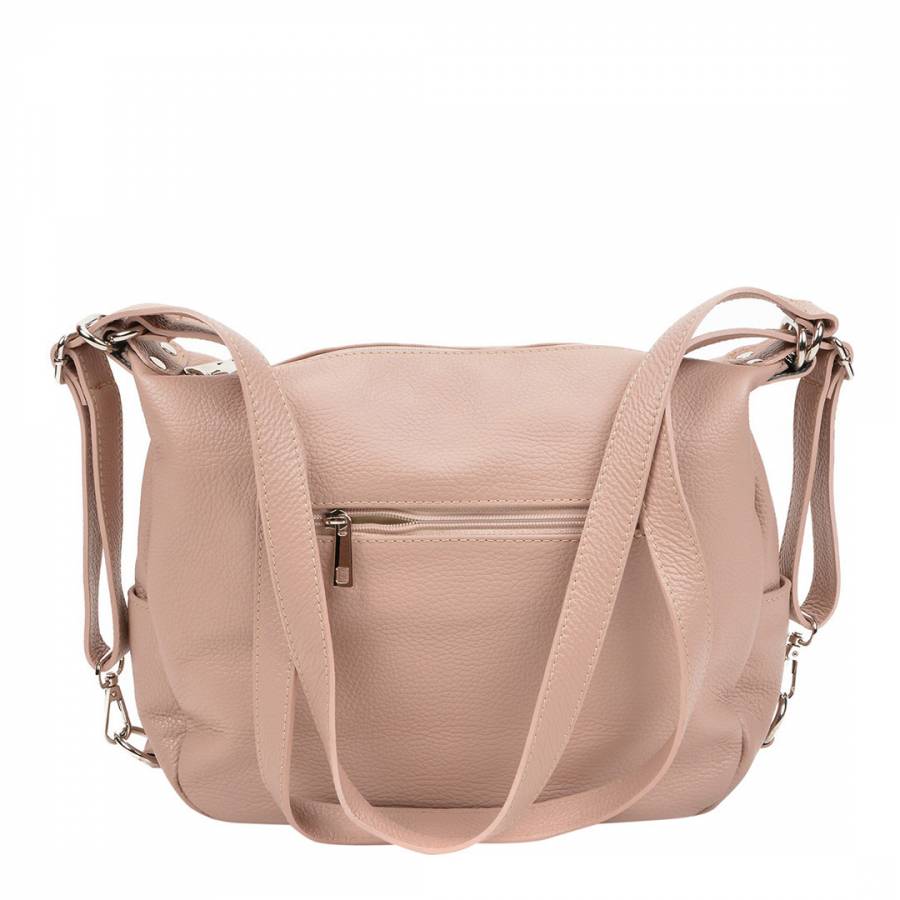Blush Leather Shoulder Bag - BrandAlley