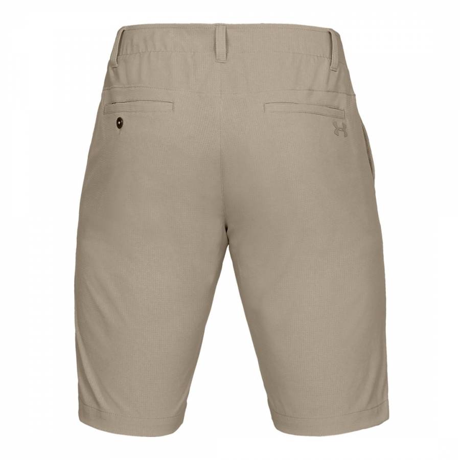 Taupe UA Showdown Vented Tapered Shorts - BrandAlley