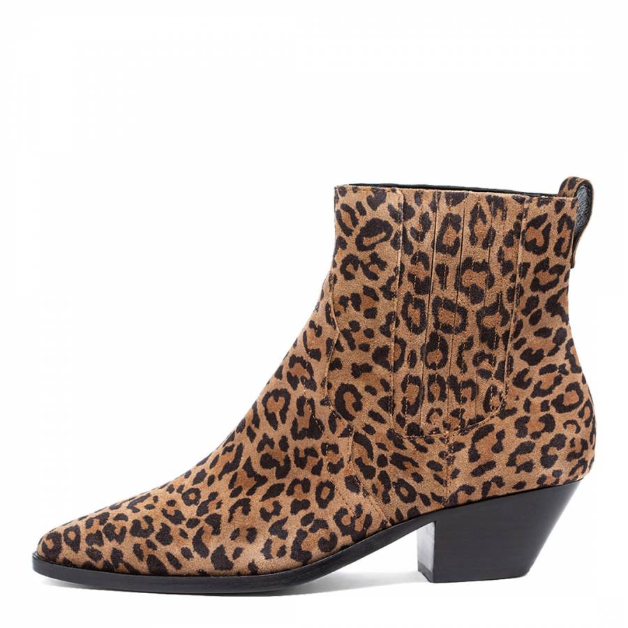 Leopard Print Future Suede Ankle Boots - BrandAlley