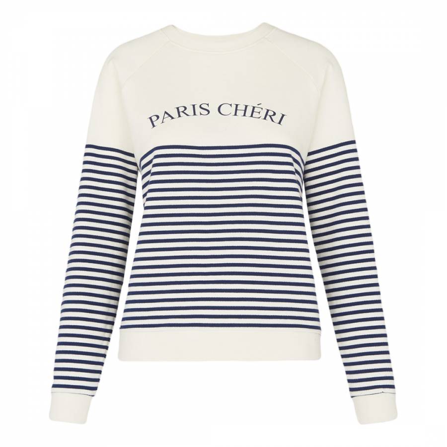 Breton Stripe Paris Sweatshirt - BrandAlley