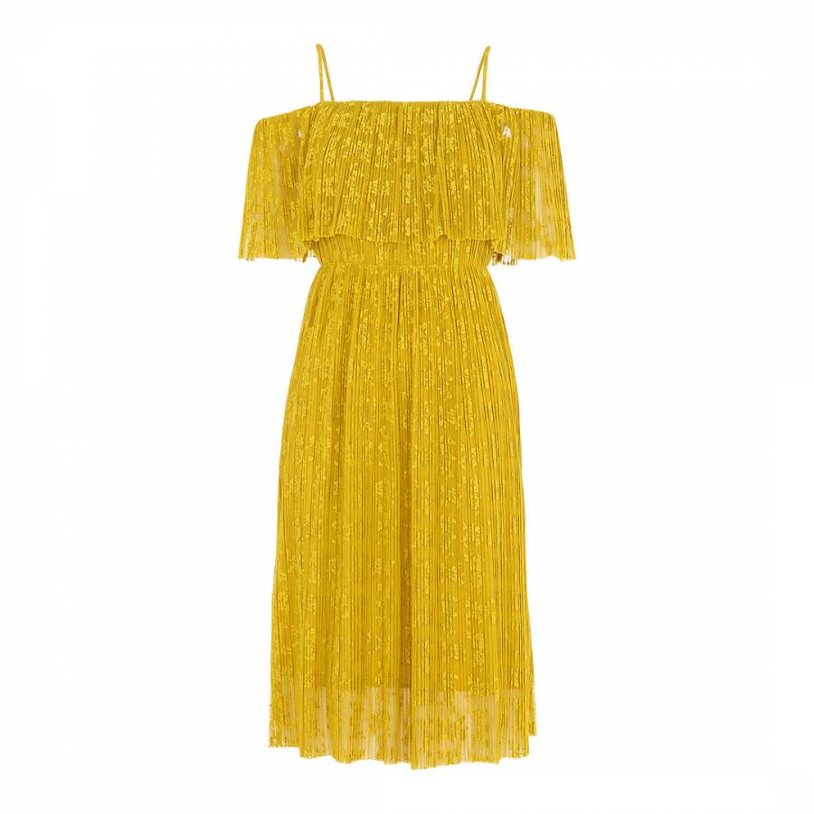 Yellow Off The Shoulder Dress - BrandAlley