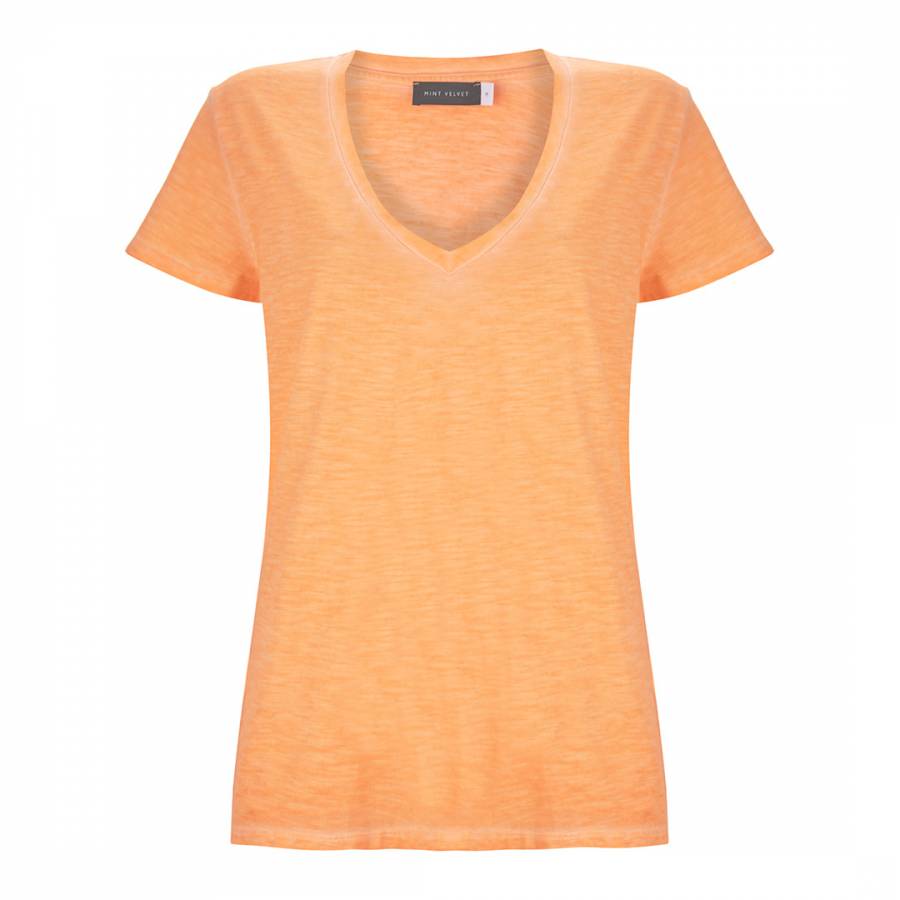 Neon Orange Cotton T-Shirt - BrandAlley