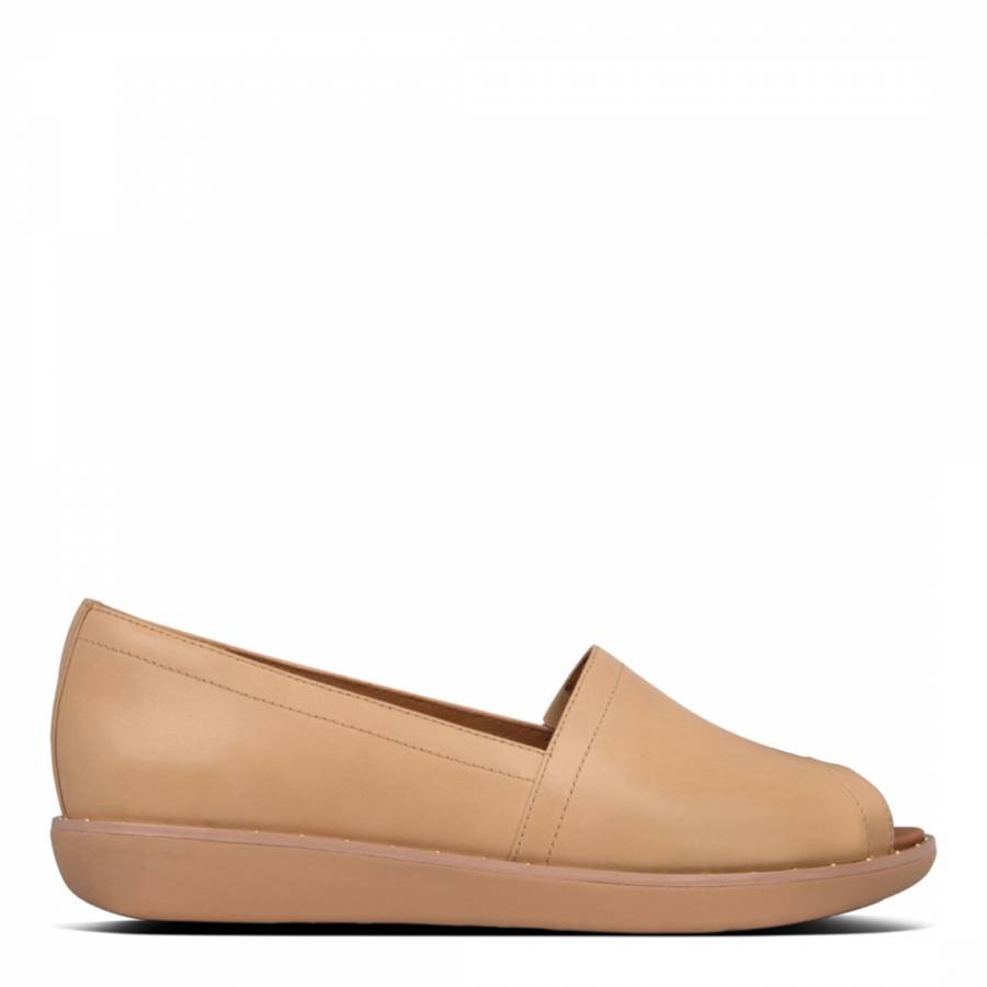 fitflop nadia peep toe loafers