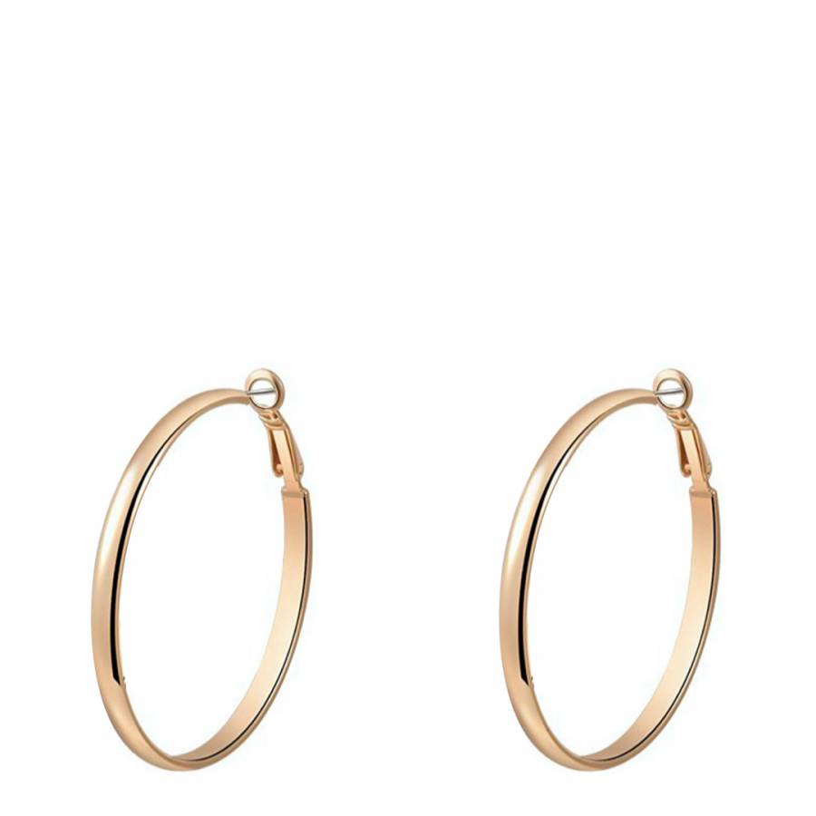 Rose Gold Hoop Earrings - BrandAlley