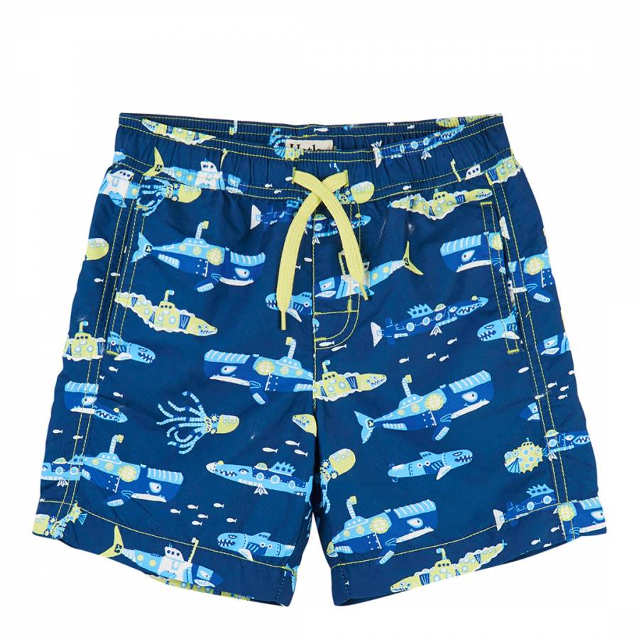 Blue/Yellow Animal Subs Swim Trunks - BrandAlley