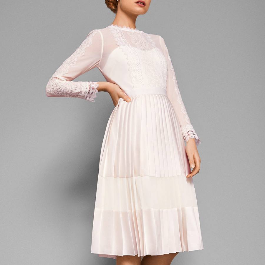 ted baker pink and white dress