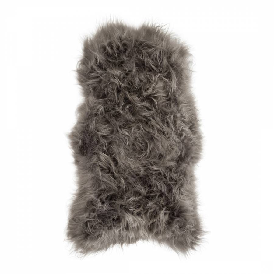 Icelandic Sheepskin Rug, Stone - BrandAlley