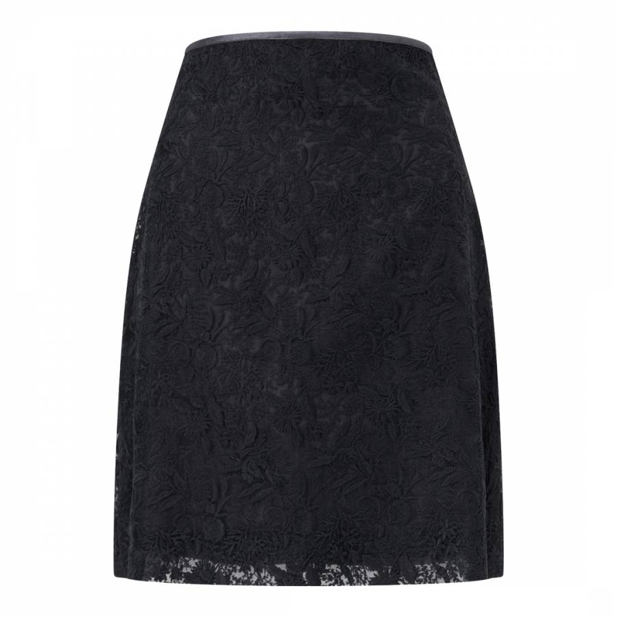 Navy Lace Mini Skirt - BrandAlley