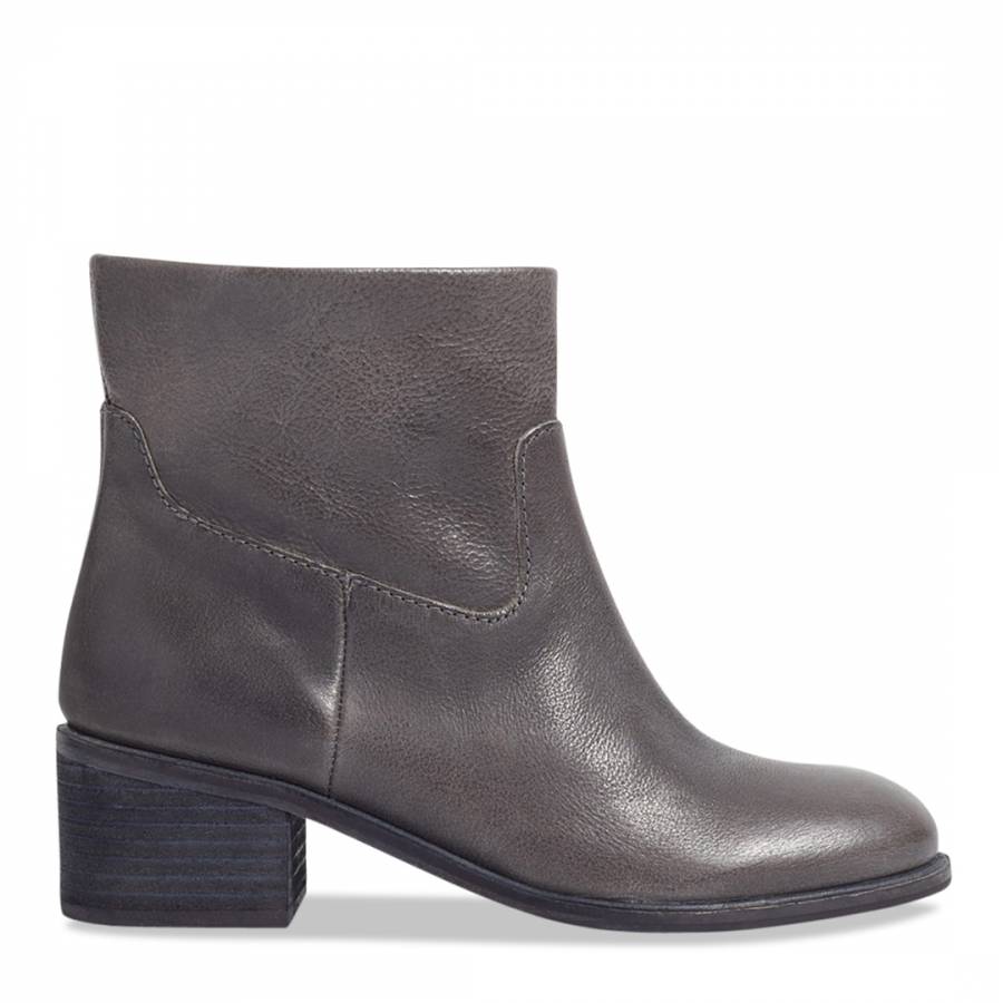 Grey Sienna Block Heel Boots - BrandAlley