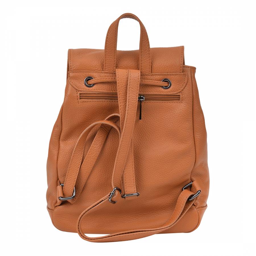 Brown Leather Backpack - BrandAlley
