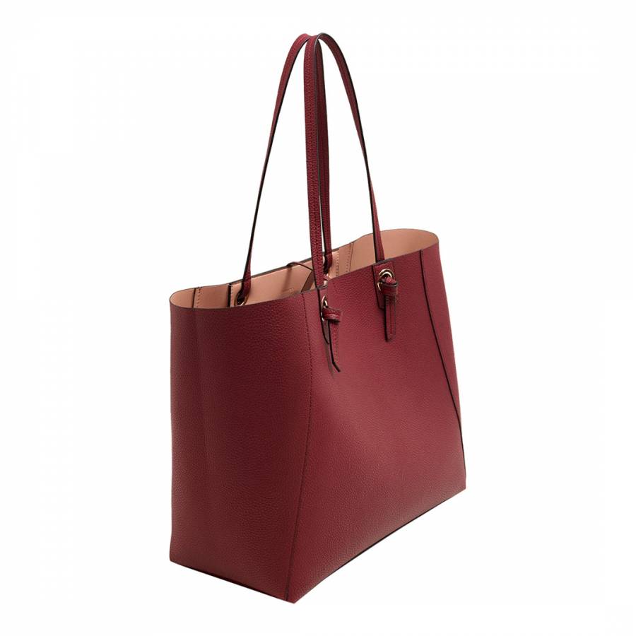 Burgundy Nika Knot Detail Shopper Bag - BrandAlley