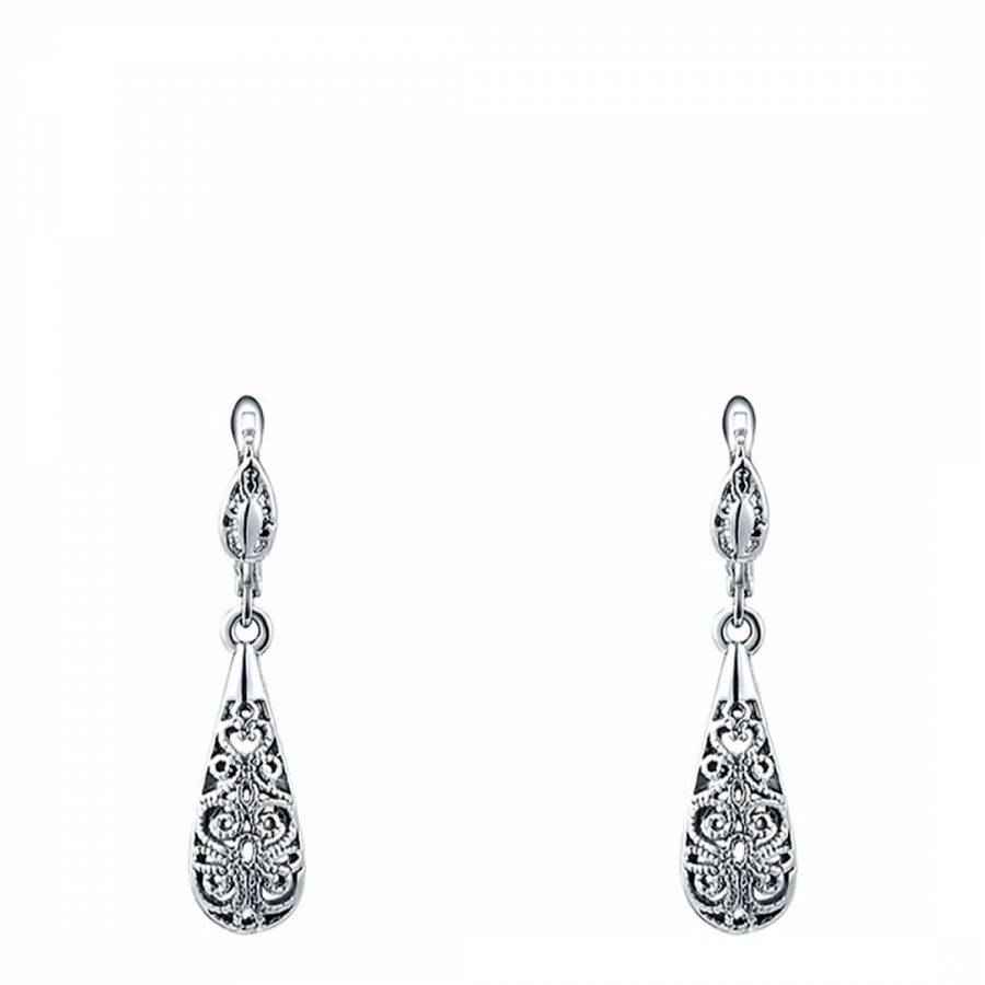 Hollow Tear Drop Earrings with Swarovski Crystals - BrandAlley