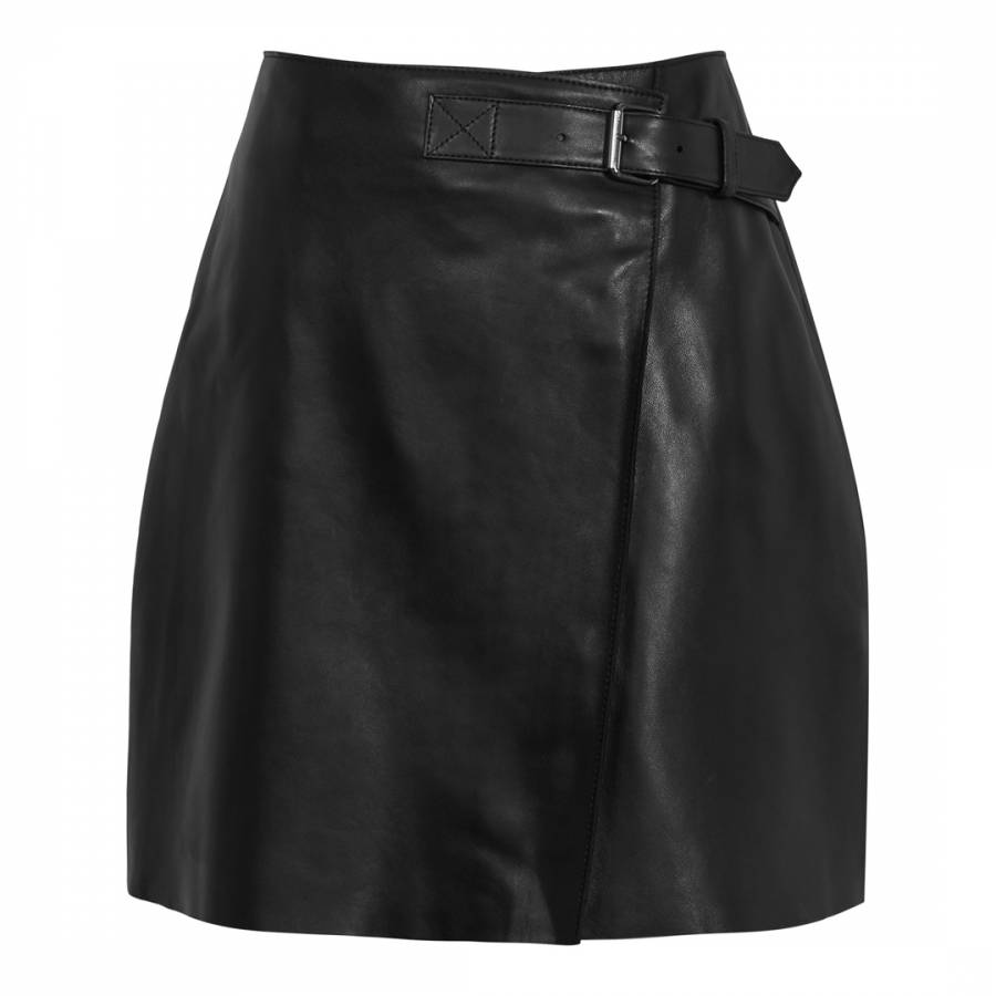 Black Ace Hardware Leather Skirt - BrandAlley