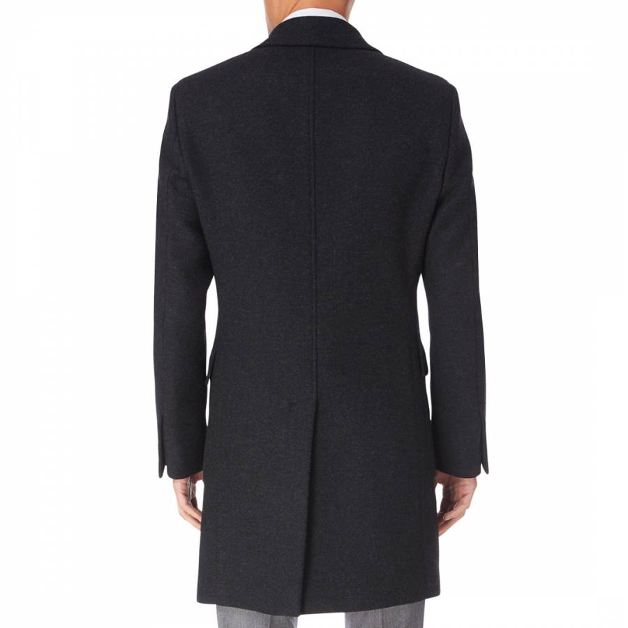 Charcoal Double Breasted Coat - BrandAlley