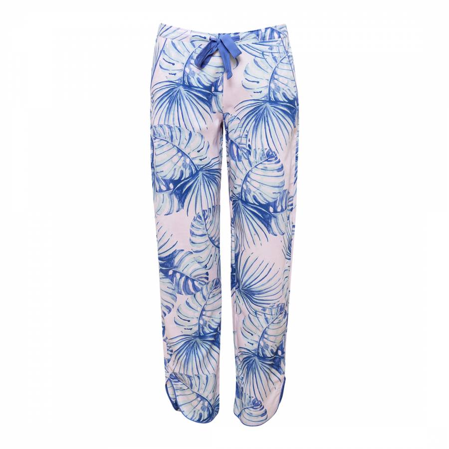 Isla Woven Palm Leaf Print Pyjama Pant - BrandAlley