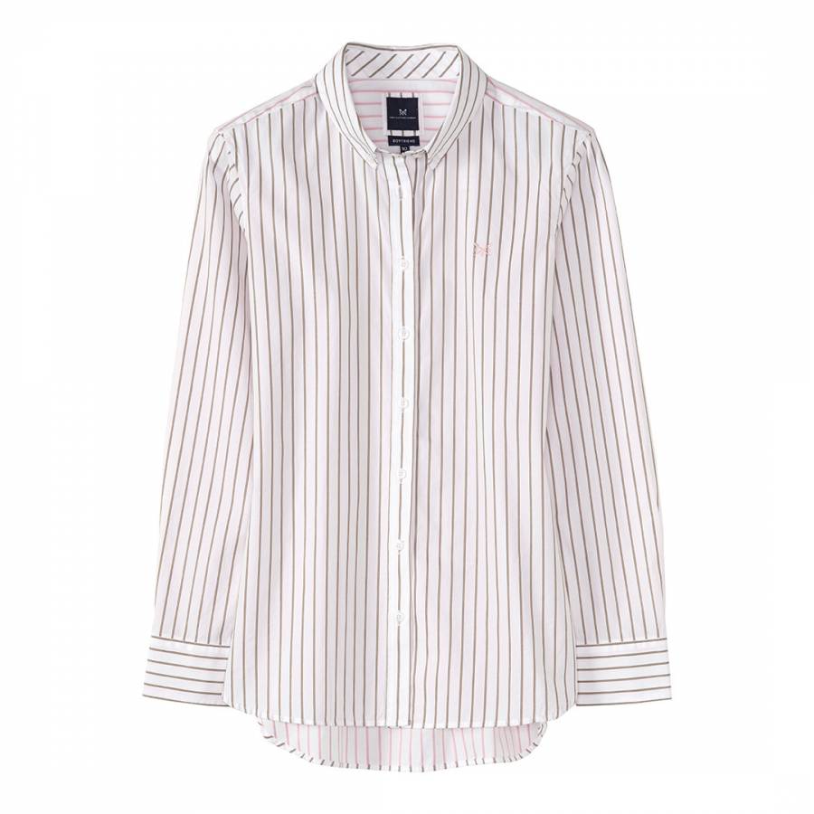 Khaki/Pink Austell Shirt - BrandAlley