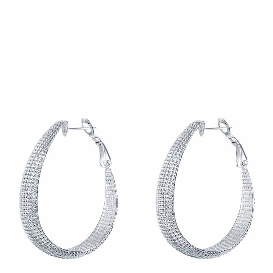 Silver Plated Hoop Earrings - BrandAlley