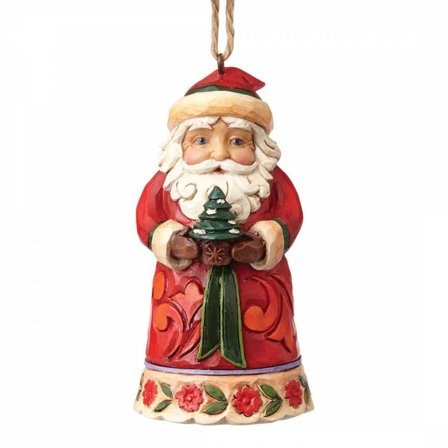 Mini Santa Holding Tree Hanging Ornament - BrandAlley