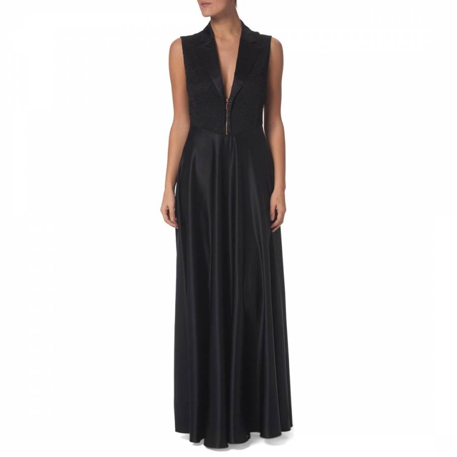 Black Victoria Silk Cocktail Dress - BrandAlley