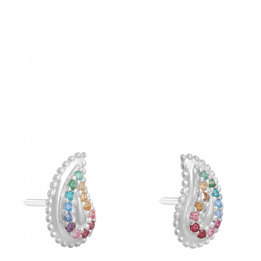 Rainbow Pave Paisley Earrings - BrandAlley