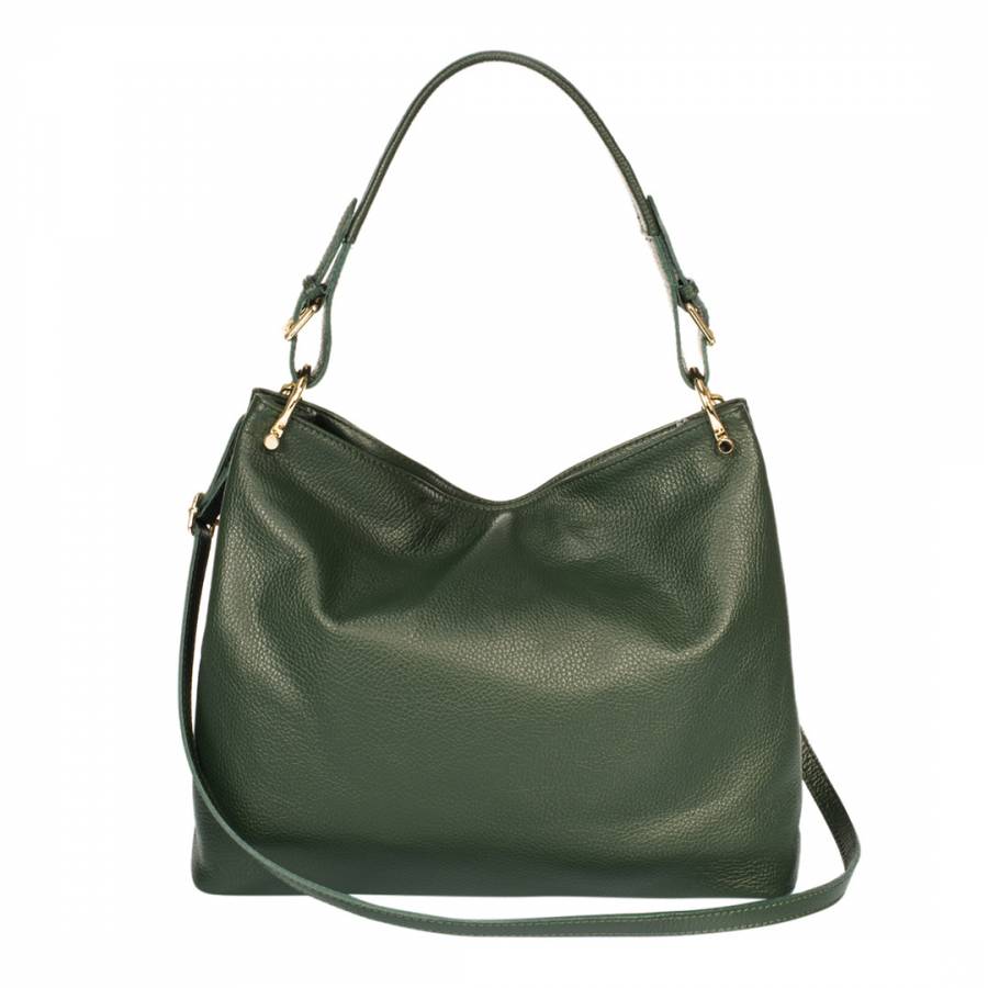 Green Leather Top Handle Bag - BrandAlley